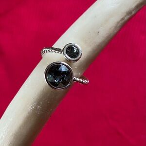 Touchstone Crystal Curled Up Ring Size 7